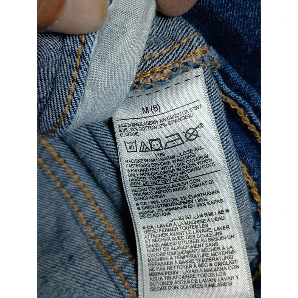 Old Navy Kids Denim Trucker Jacket Blue M (8) Stretch Cotton